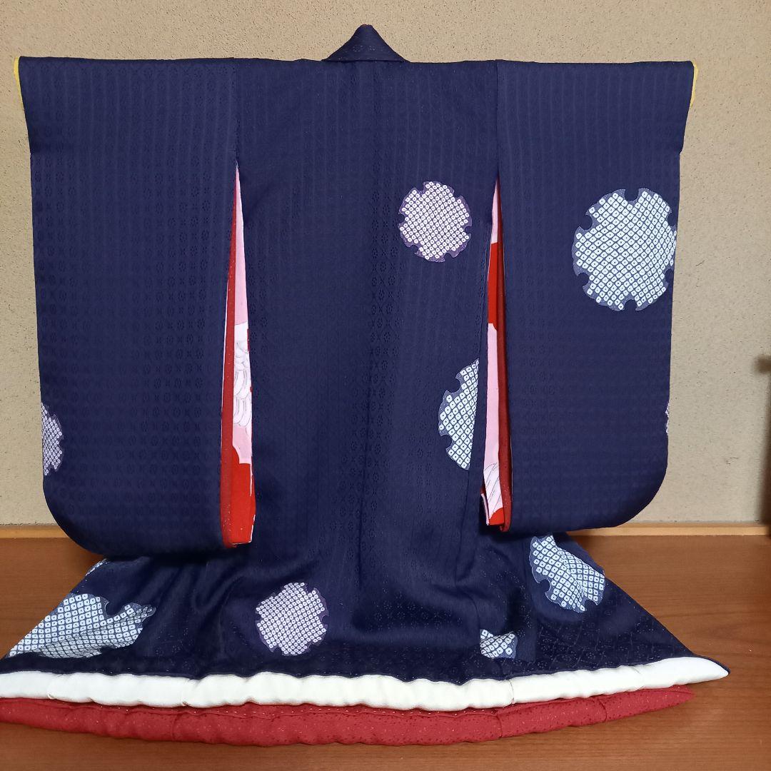 市松人形 15号 着物 比翼付き 襦袢 作り帯 帯揚げ帯締め 正絹