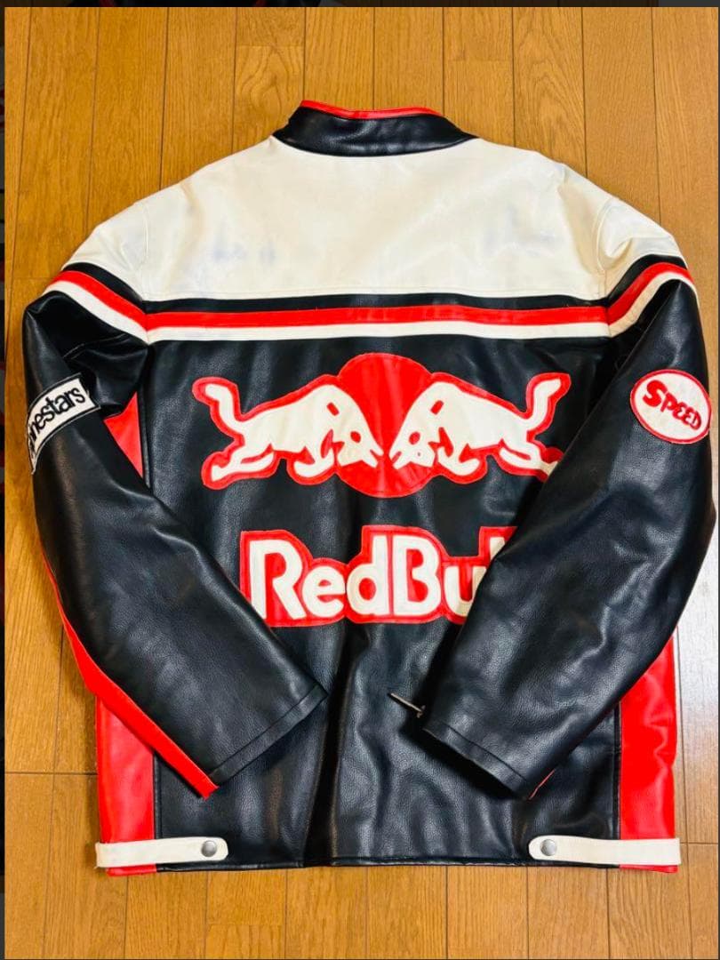 RedBull レーシング レザージャケット ☘️ライダース - メルカリ