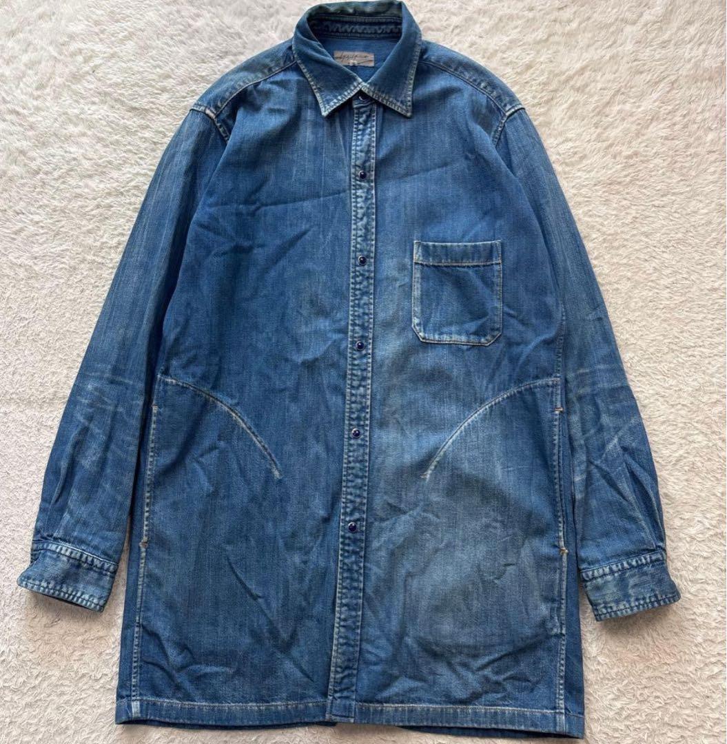 ヨウジヤマモトプールオム　ロングデニムシャツ