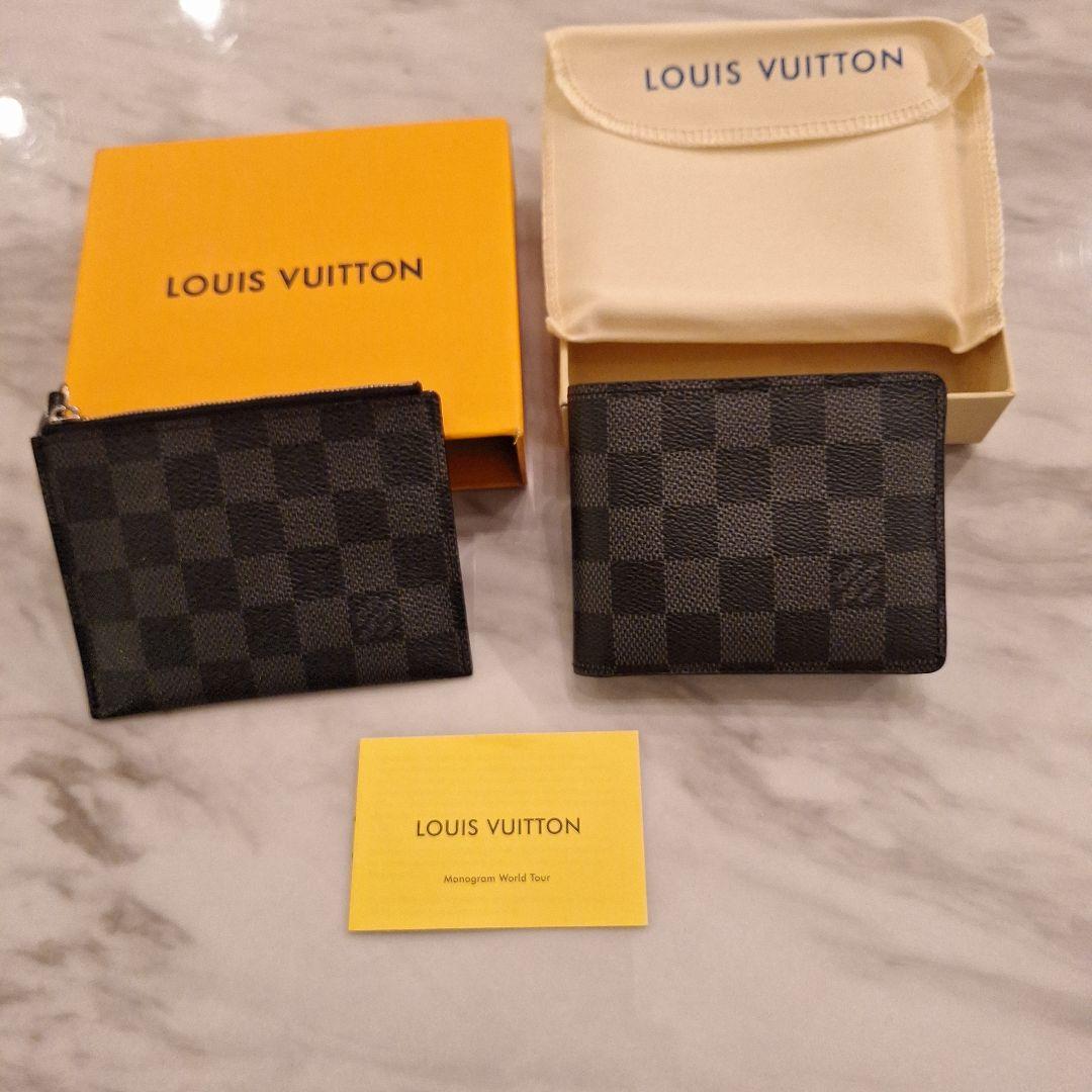 LOUIS VUITTON ダミエ 二つ折り財布 - メルカリ
