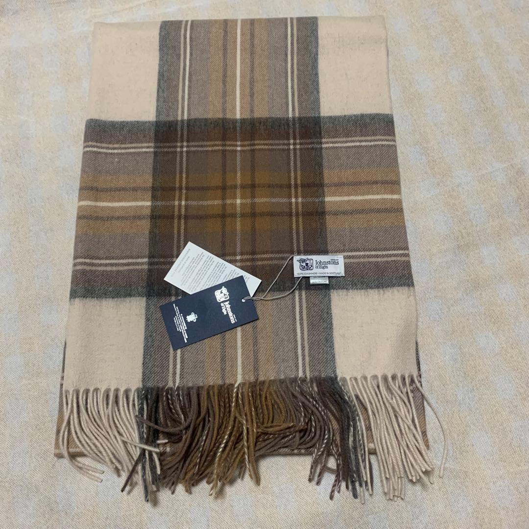 M*0様 ジョンストンズ スカーフ ナチュラルスチュワート タータン