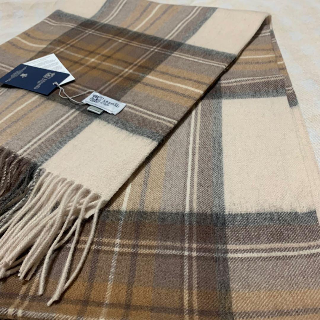 M*0様 ジョンストンズ スカーフ ナチュラルスチュワート タータン