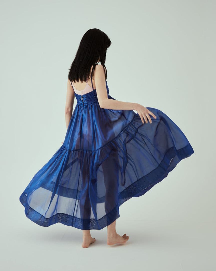 poppy オーガンジーキャミドレス(ネイビー) あさぎーにょ - メルカリ