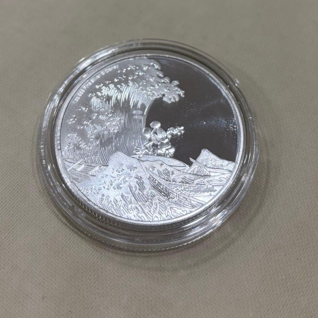 純銀 メダル ディズニー ミッキー&北斎 1オンス 銀貨 - メルカリ