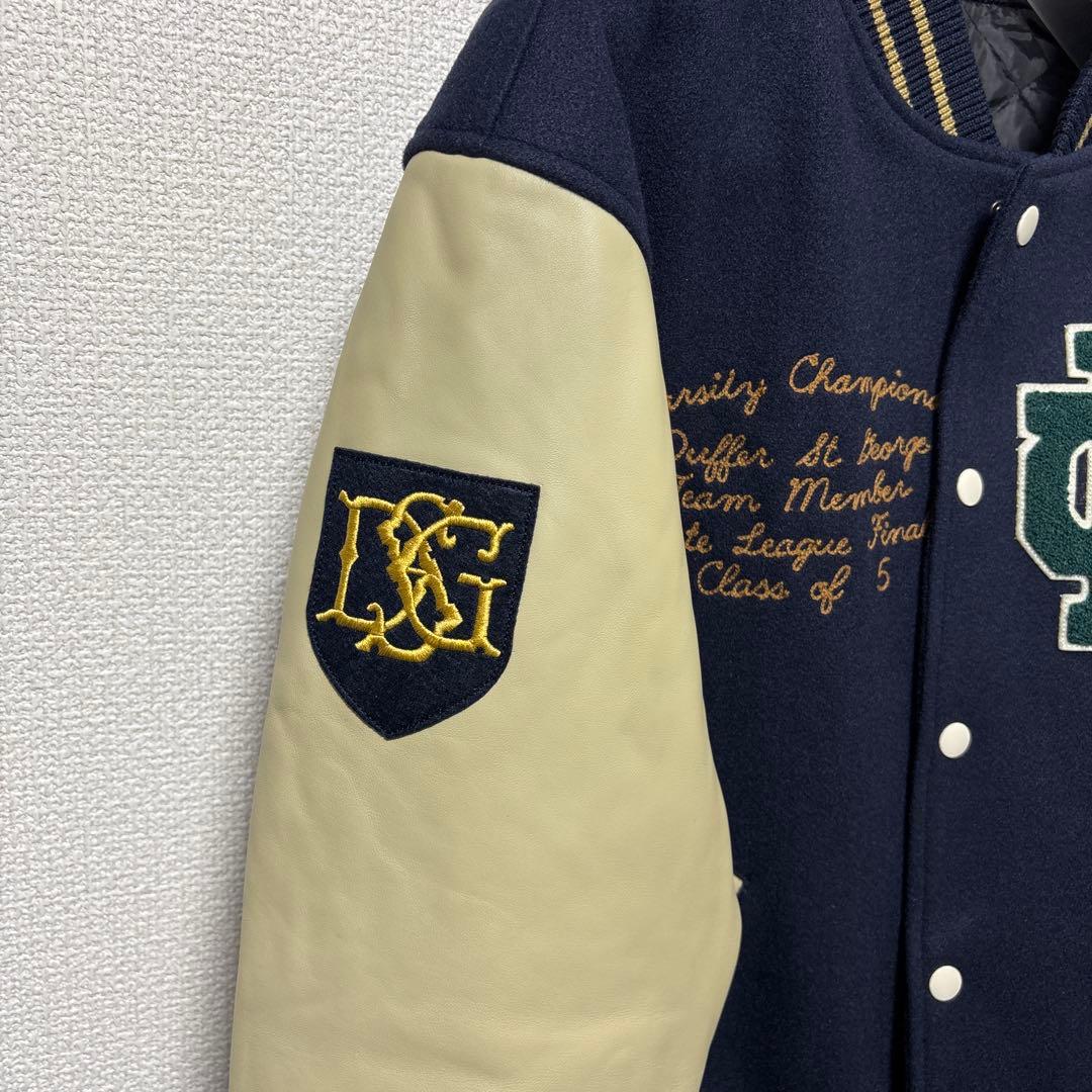 美品 1回着用 DUFFER ダファー スタジャン バーシティ L ネイビー