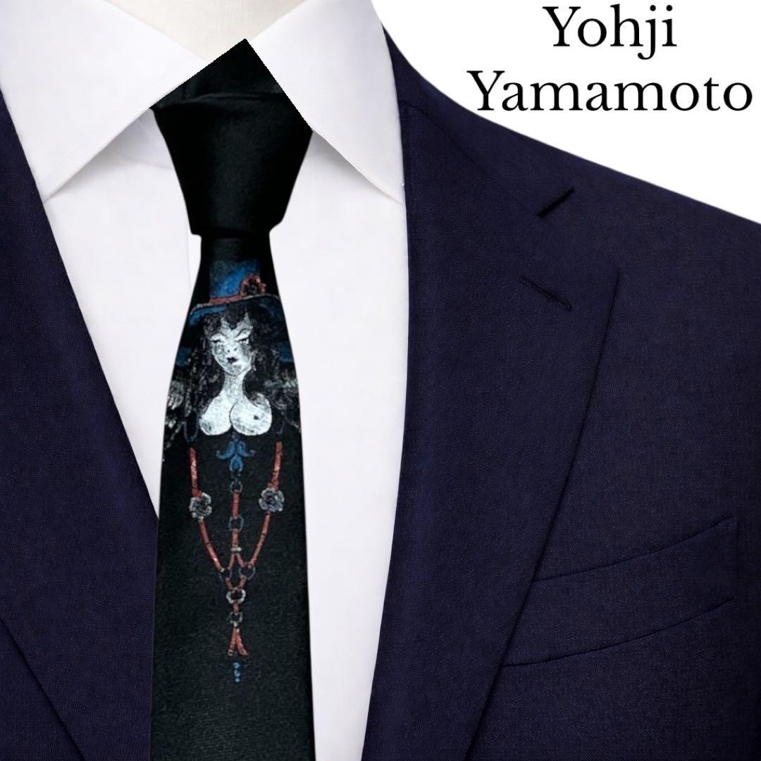 Yohji Yamamoto ヨウジヤマモト ネクタイ 黒 モード ナロータイ - メルカリ