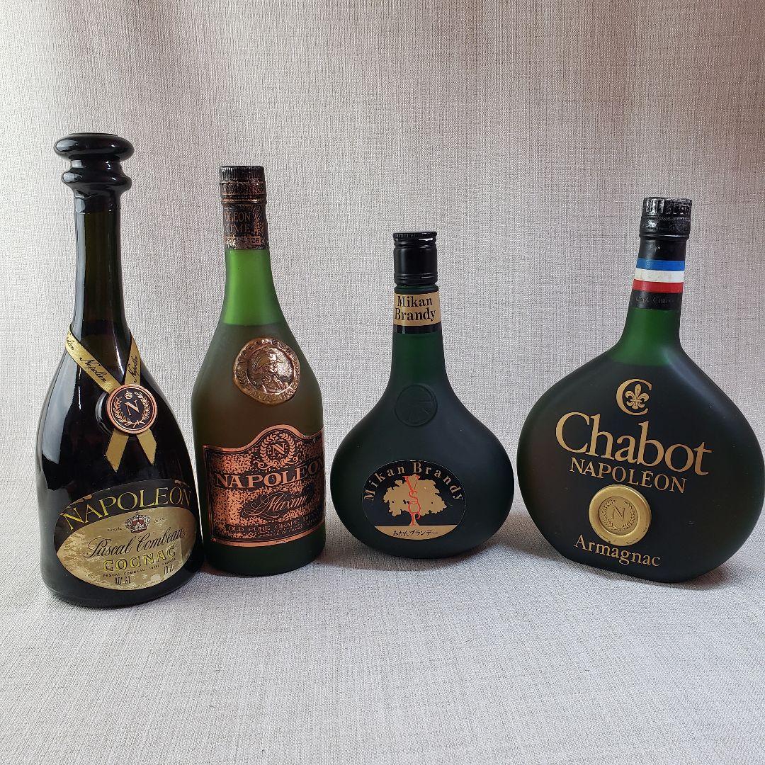 未開栓 ブランデー 4本セット 古酒 ナポレオン Chabot みかん