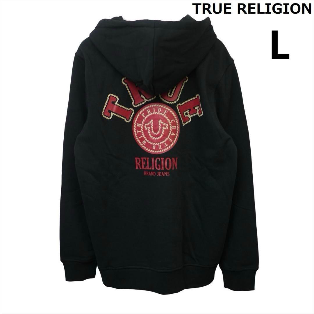 TRUE RELIGION トゥルーレリジョン フルジップ パーカー L 黒 - メルカリ