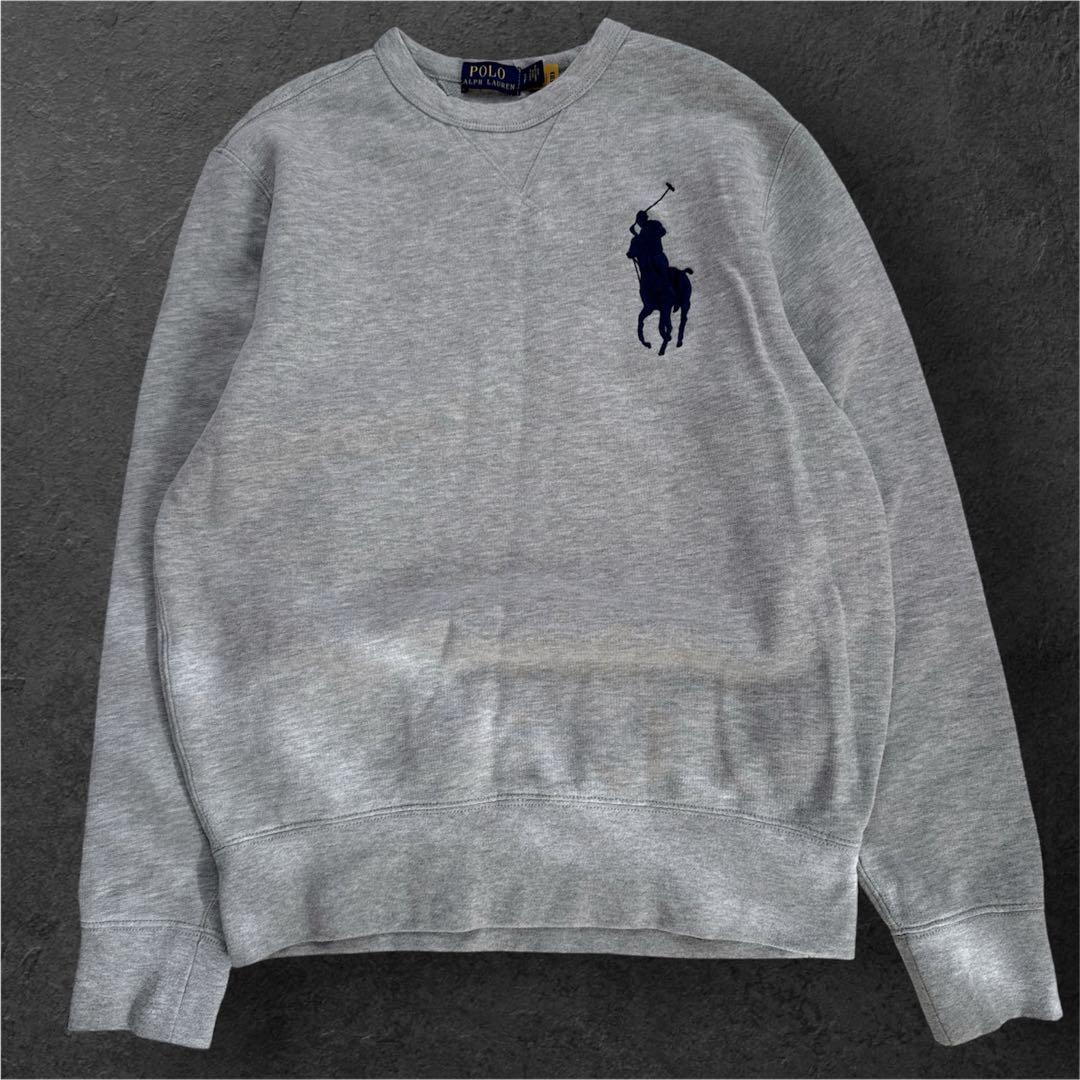 POLO RALPH LAUREN ビッグポニー グレー メンズ S Vガゼット - メルカリ
