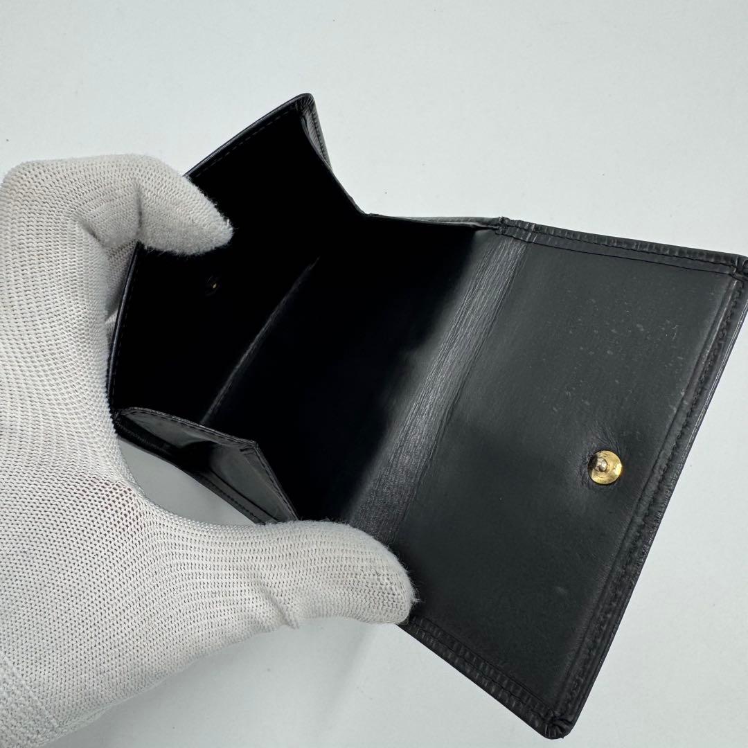 ルイ ヴィトン エピ ポルトモネ ビエ カルトクレディ レザー 3つ折財布 黒