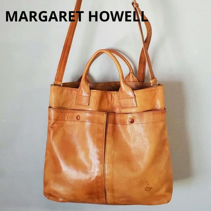 マーガレットハウエル トートバッグ レザー A4収納可 2WAY ショルダー