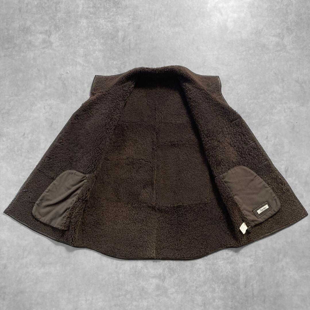 aofu様 ニチロ 毛皮 Sheep House ムートン レザーベスト L 茶 - メルカリ