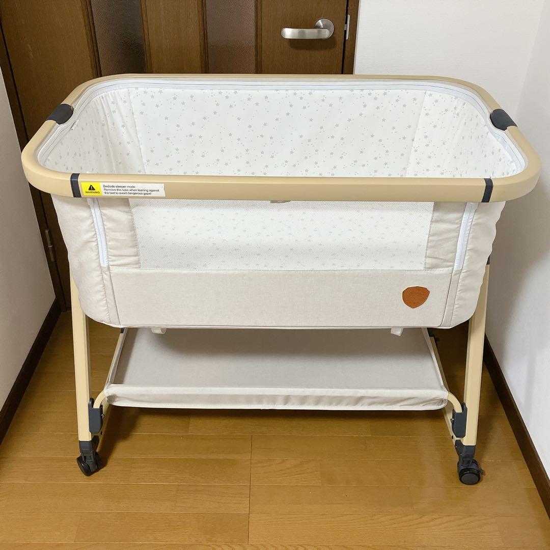 HZDMJ ベビーベッド ベージュ ニトリ ベッドインベッド - メルカリ