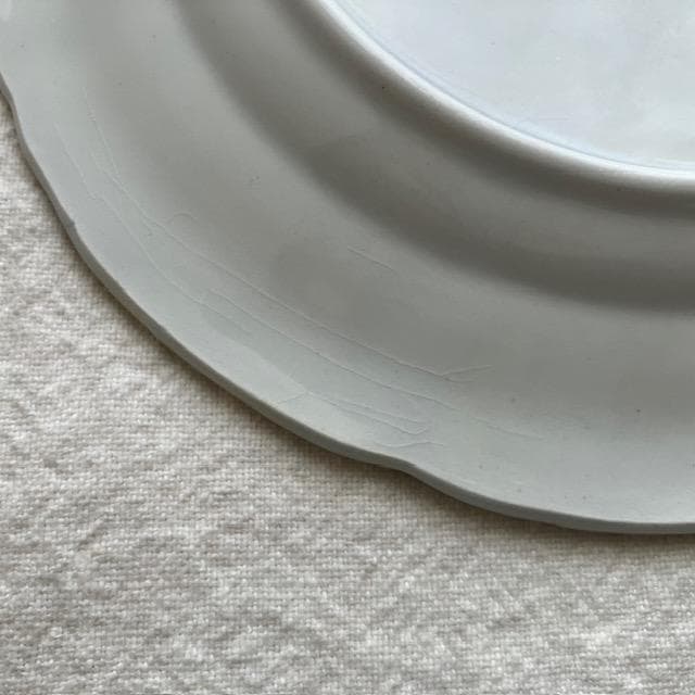 サンタマンレリーフプレート白皿サルグミンヌ雅姫カフェオレボウル花リムオクトゴナル