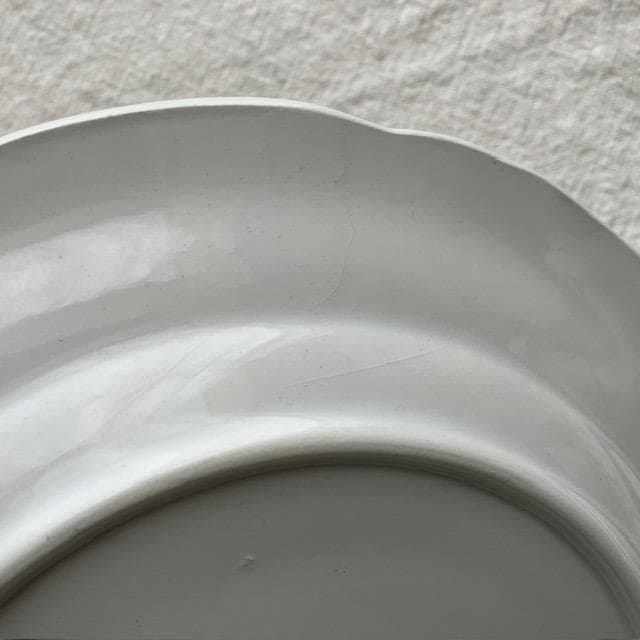 サンタマンレリーフプレート白皿サルグミンヌ雅姫カフェオレボウル花リムオクトゴナル