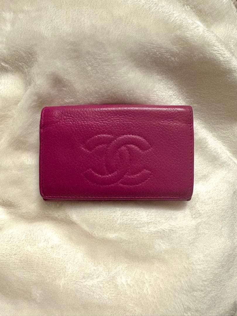 CHANEL レザー キーケース ピンク シャネル