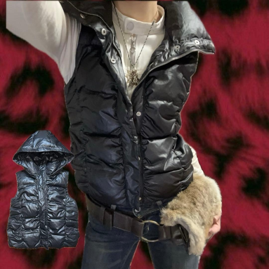 00s 平成 ダウンベスト y2k ギャル グランジ ダウンgalお兄系 - メルカリ