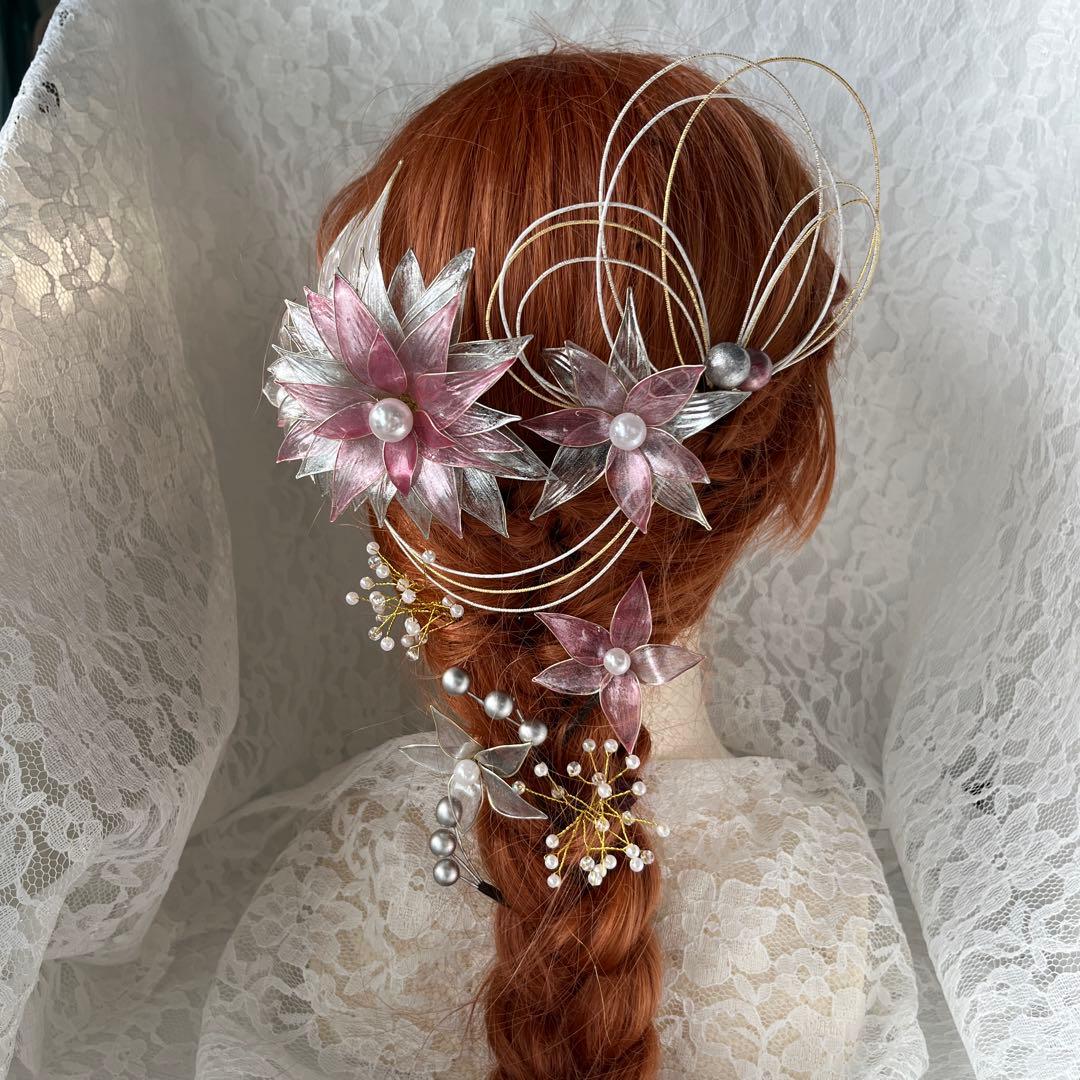 アメリカンフラワー 七五三 髪飾り 卒業式 成人式 ウェディング 入学式