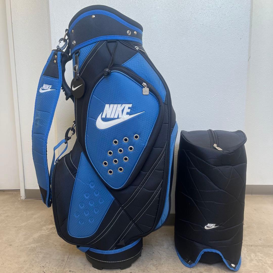 NIKE ナイキゴルフ キャディバッグ9型6分割 廃盤 美品 ナイキゴルフ キャディバッグ 9型 6分割 シルバー 軽量