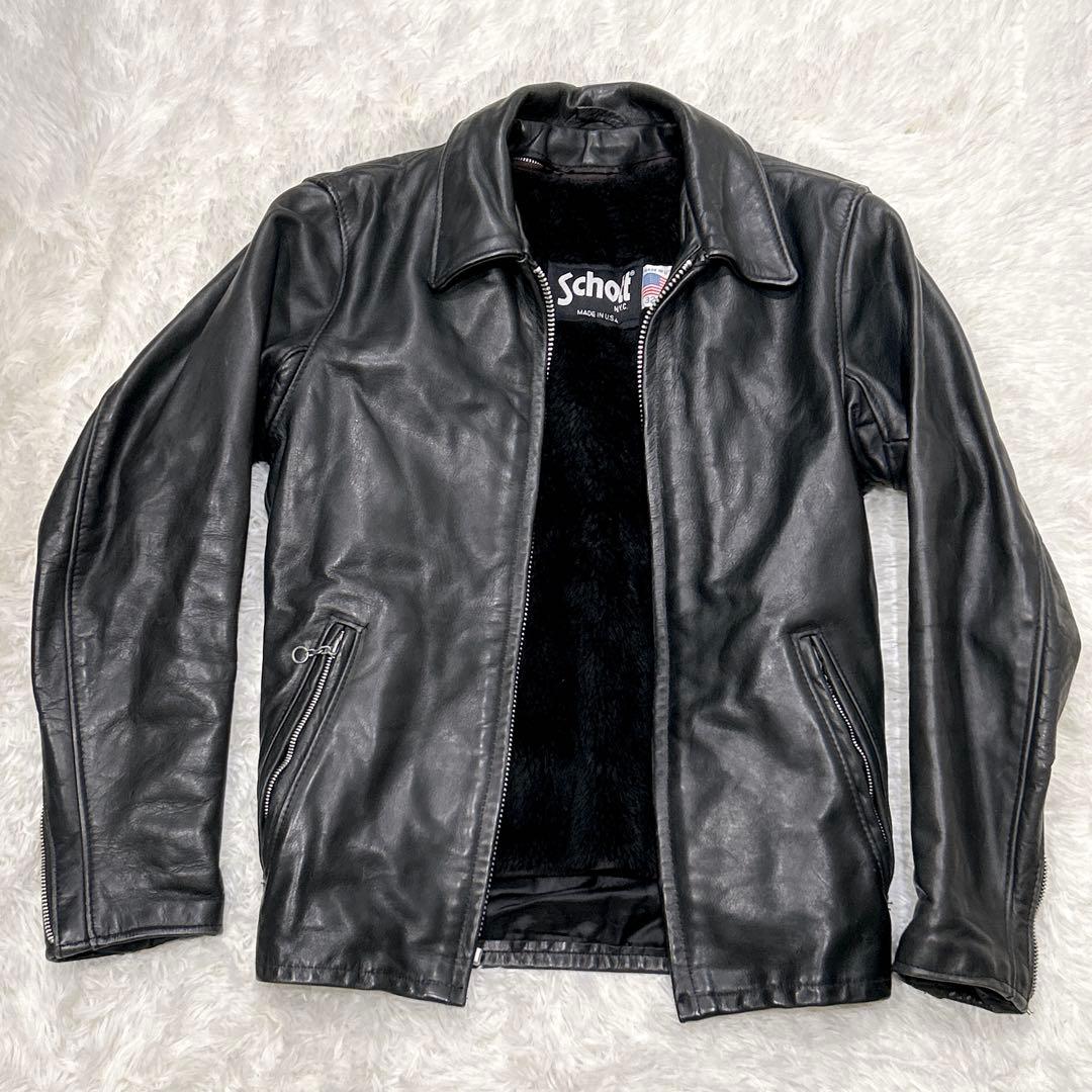 Schott ショット レザージャケット牛革 32 シングルライダース 黒USA 楽天市場】【ポイント10倍】Schott ショット トラッカーレザー