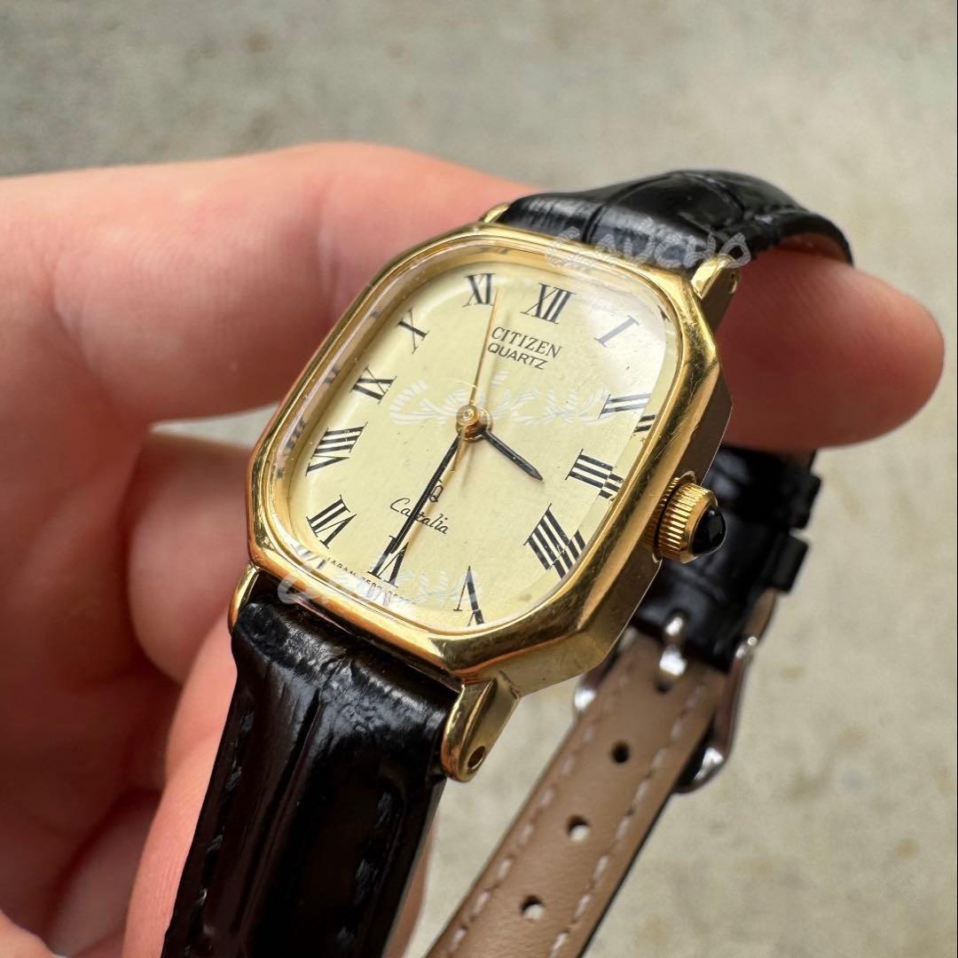 新品電池】citizen レクタンギュラー スクエア ヴィンテージ tank