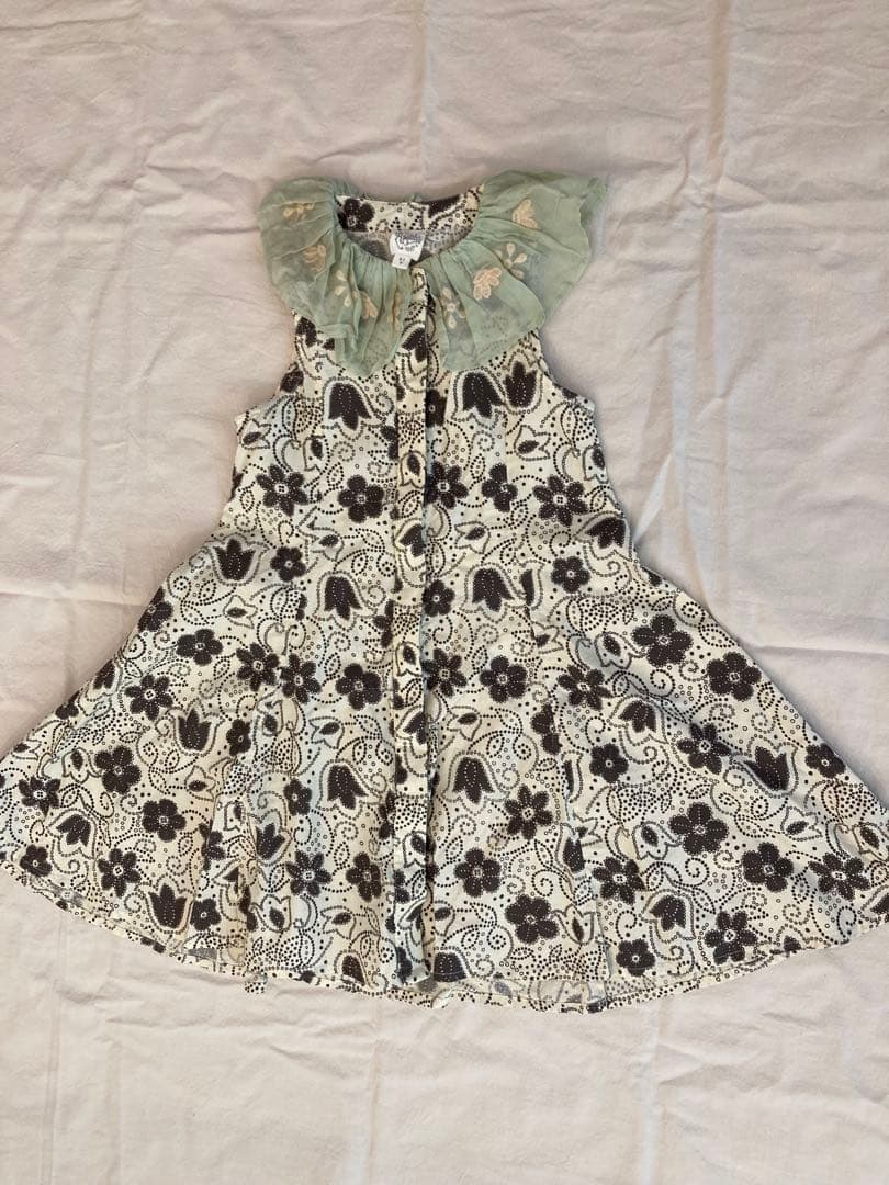 apolina 花柄ノースリーブワンピース 5〜7y ワンピース ロング レディース きれいめ 夏 40代 花柄 Vネック