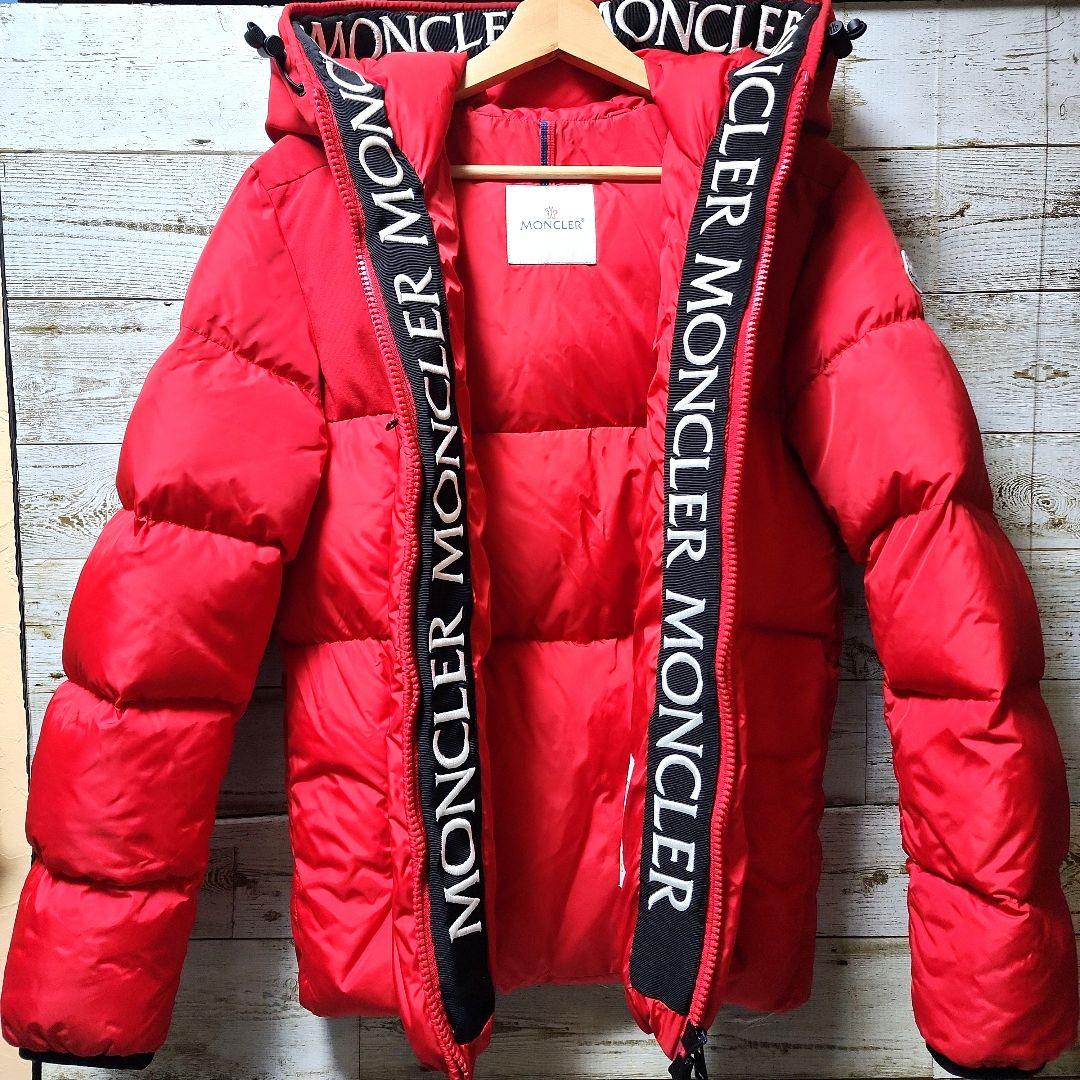 美品】MONCLER モンクラー レッド サイズ1 ダウンジャケット - メルカリ