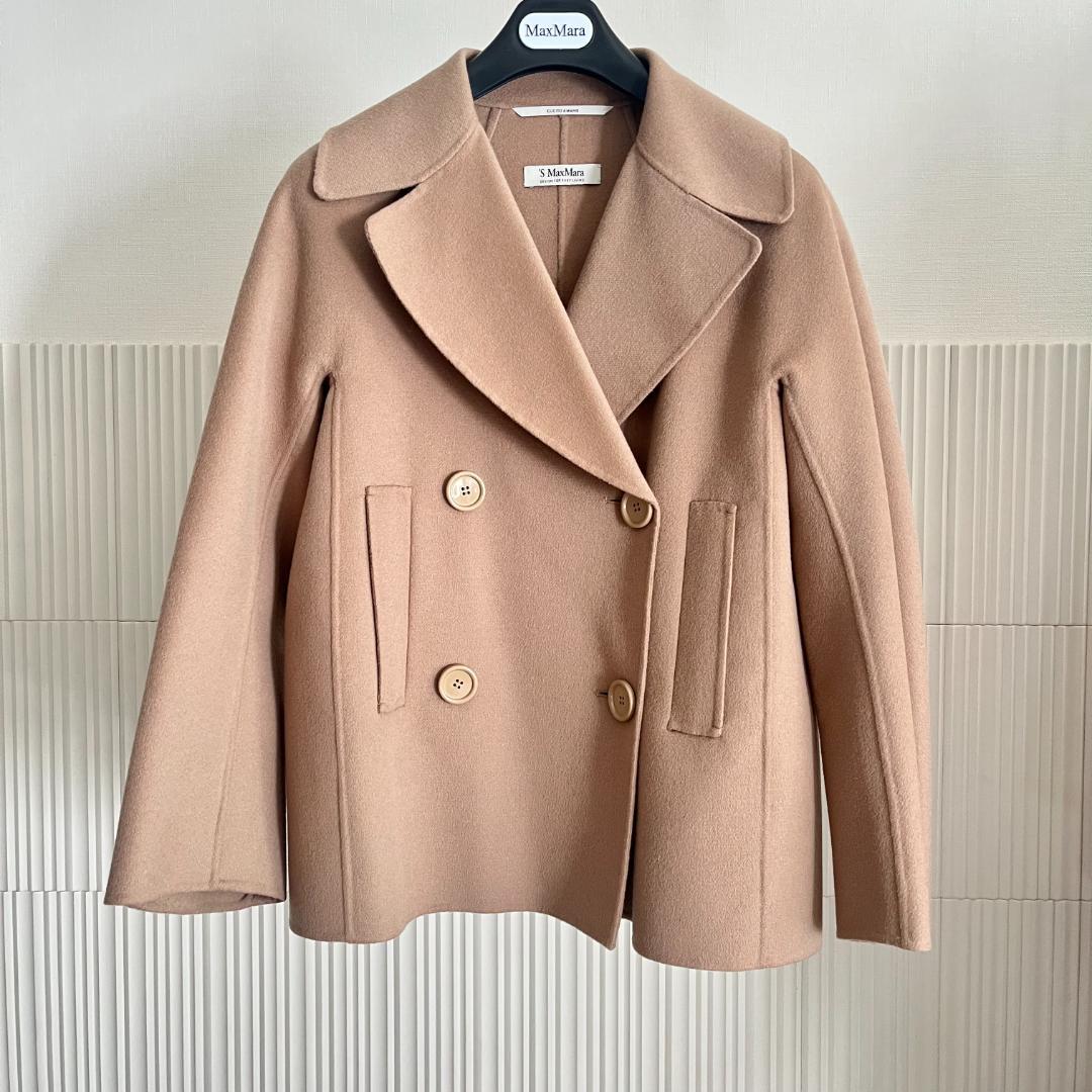 MaxMara クチートアマーノ キャメル 38 ダブルブレスト ピーコート