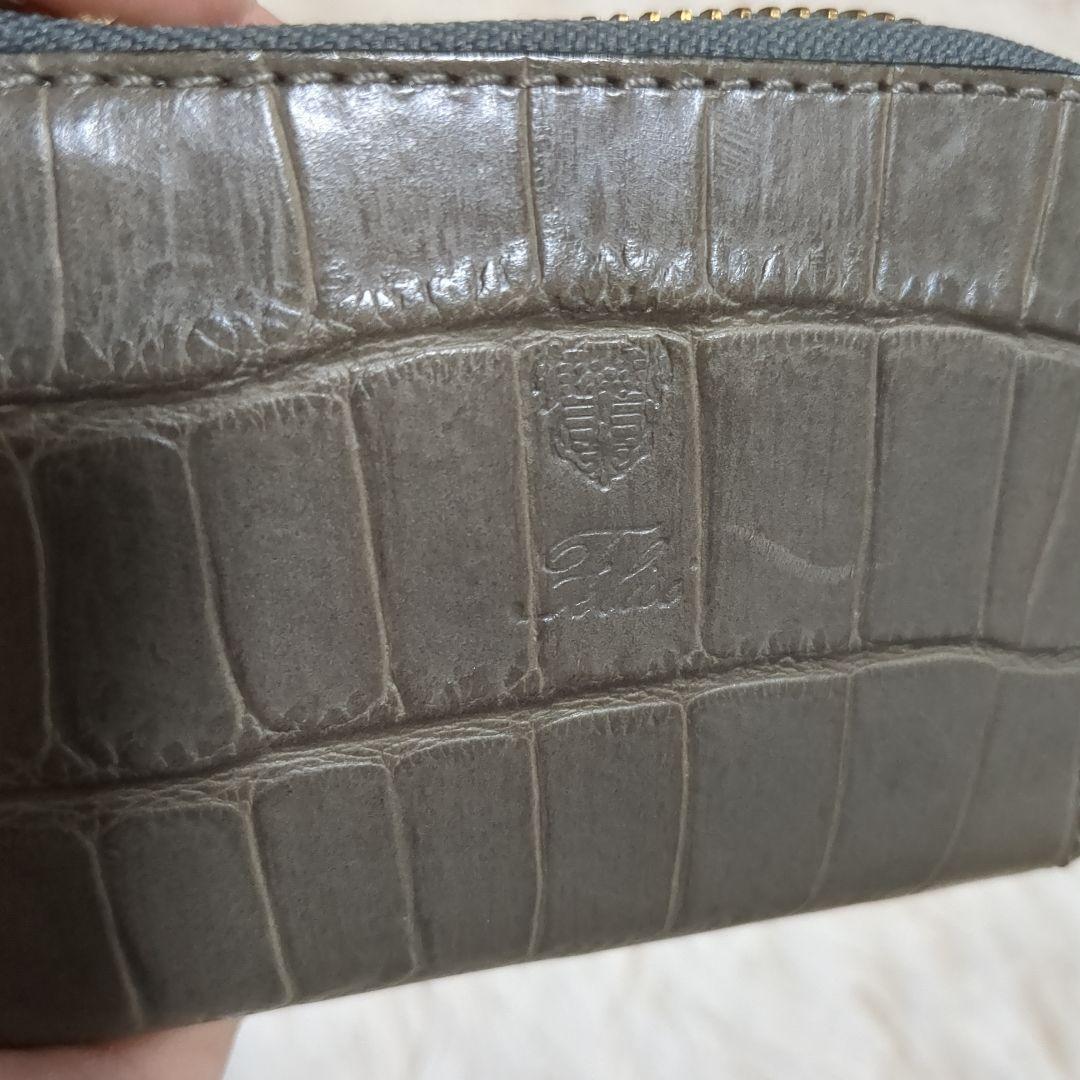 美品】Felisiコインケース1074ミニ財布レザークロコダイル型押し小銭