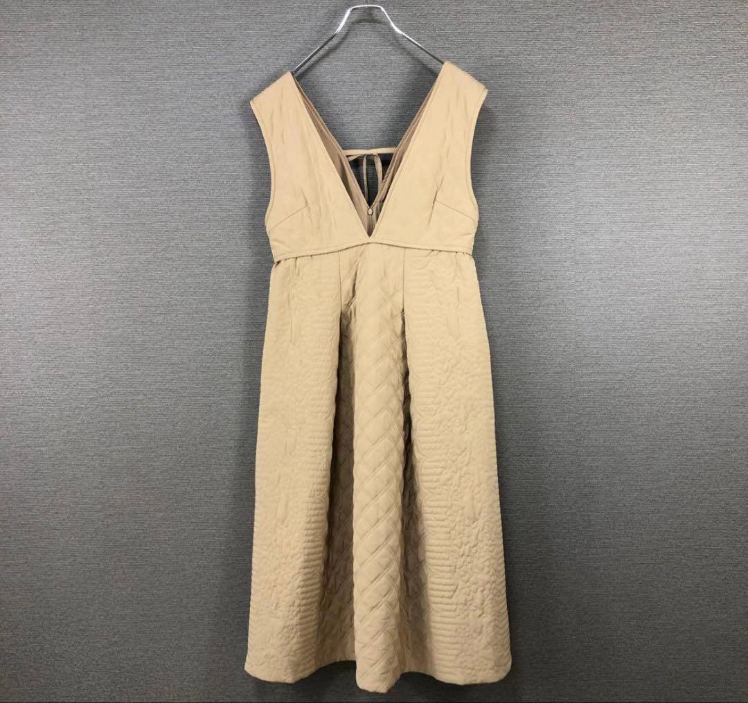 チェスティ　キルティングワンピース　ベージュ キルティングキャミドッキングワンピース(31986J)