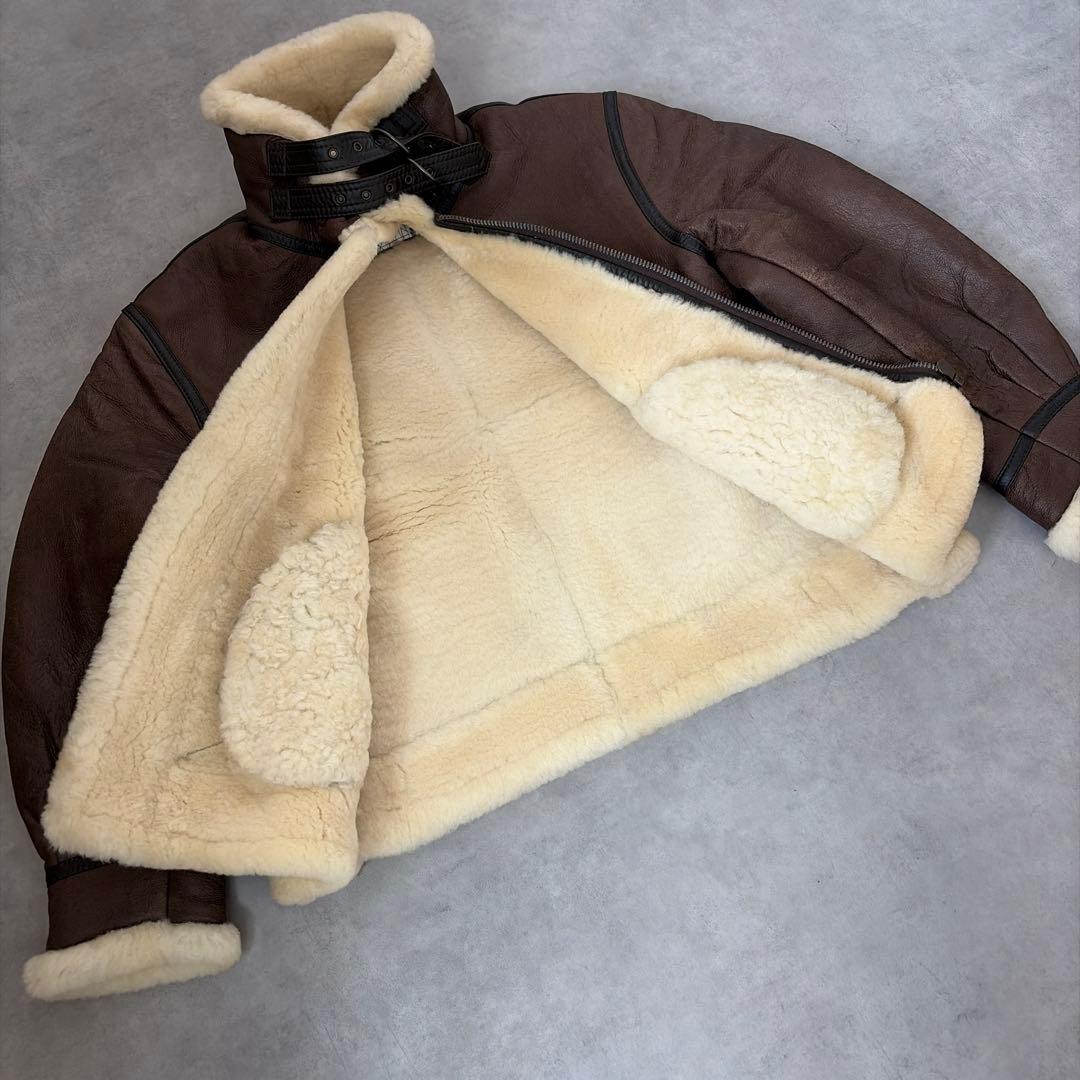 TERRA AUSTRALIS ✨B-3✨シアリング レザー ムートンジャケット - メルカリ