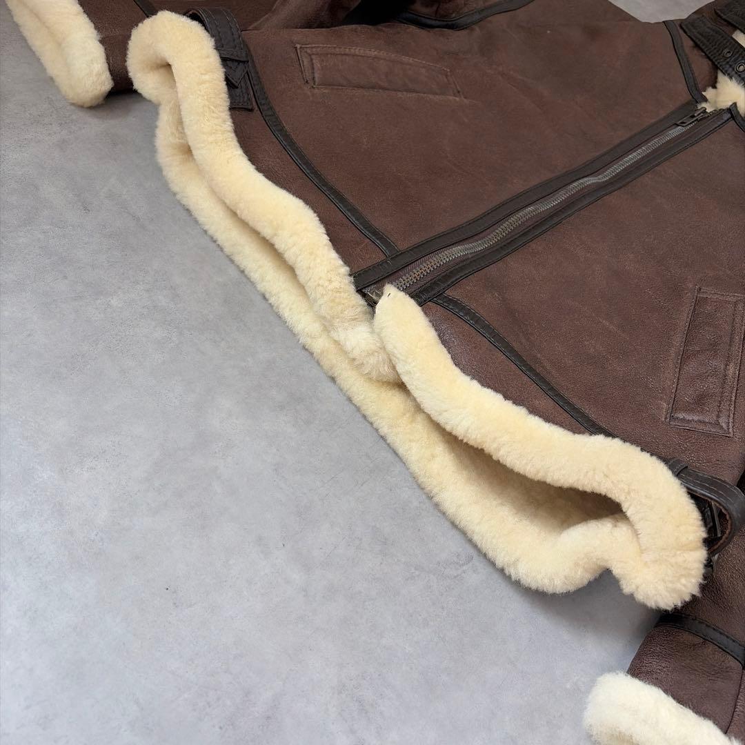 TERRA AUSTRALIS ✨B-3✨シアリング レザー ムートンジャケット - メルカリ