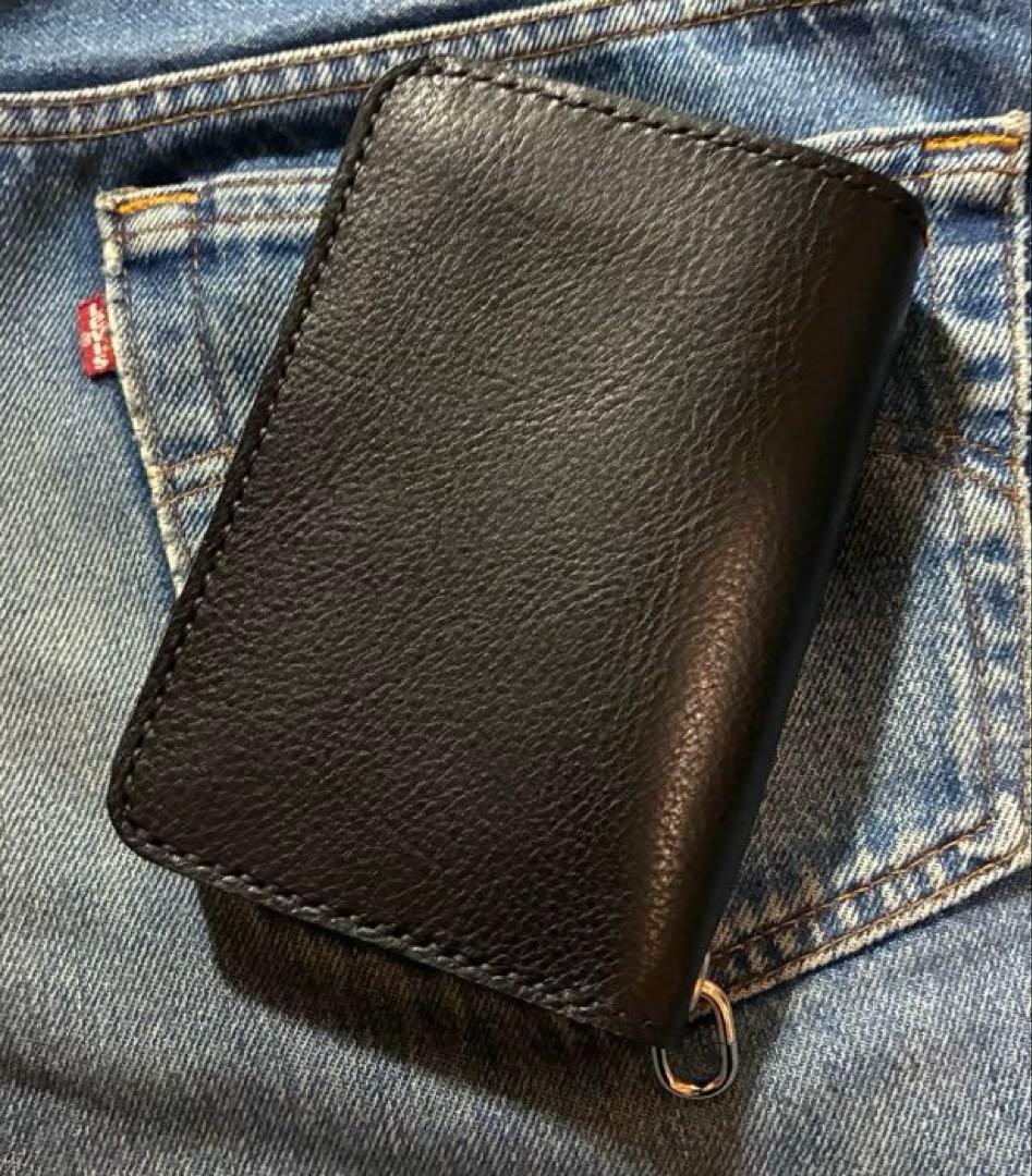 ミドルトラッカーウォレット シルバー925クロスボール 国産シュリンク