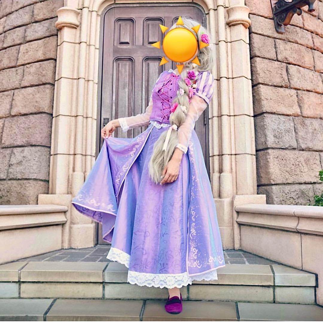 Dハロ＊ラプンツェルコスプレ＊ドレス＋ウィッグセット - メルカリ