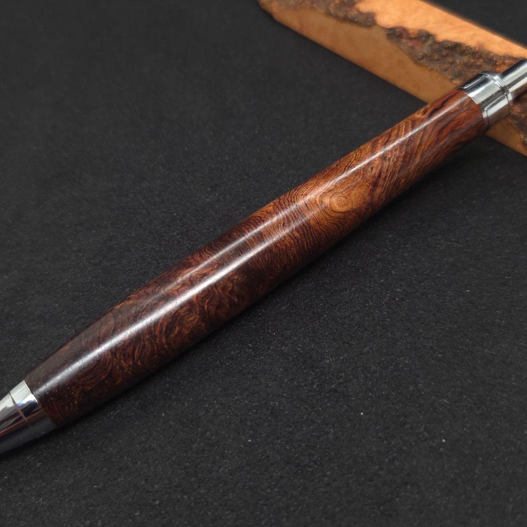 No.36ハンドメイド木軸シャーペンロースウッド瘤 - メルカリ