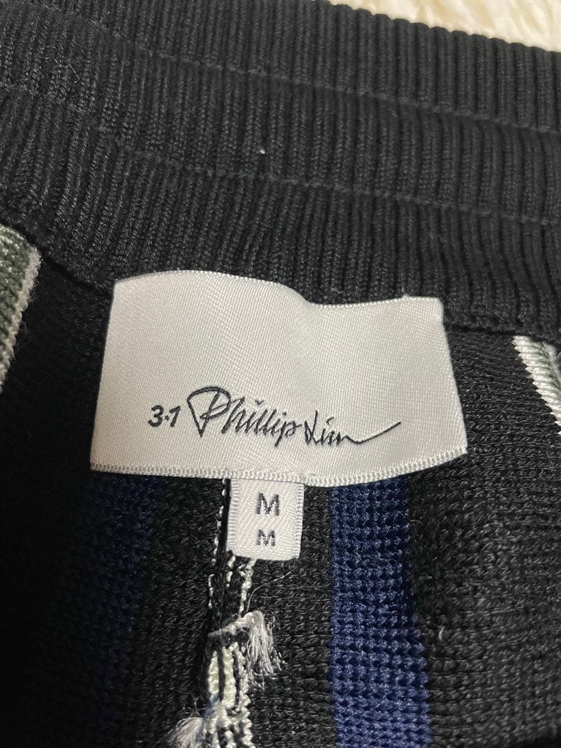 専用。3.1 phillip limニットパンツ　フリル　ストライプM美品
