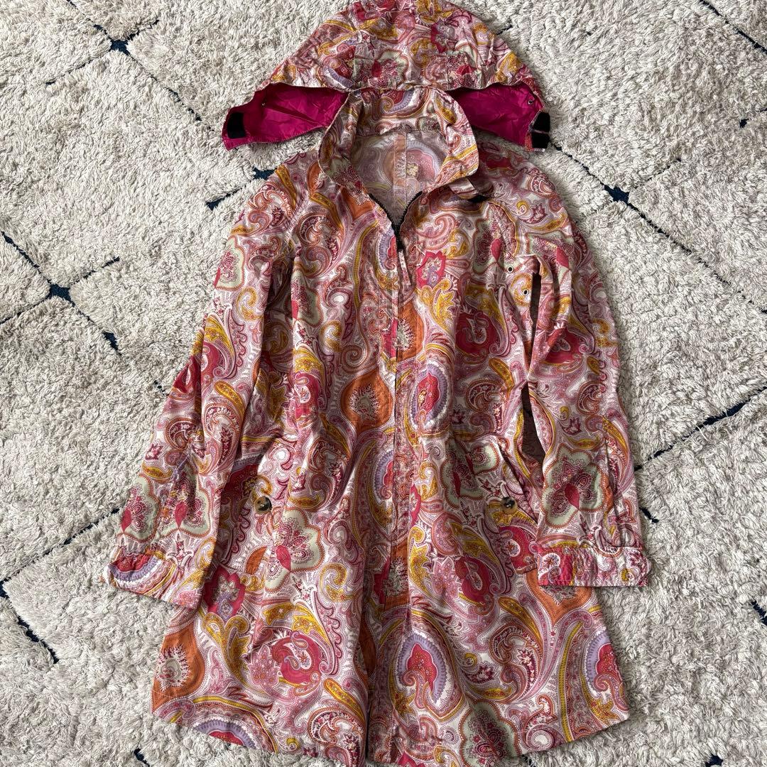 美品✨】エトロ スプリングコート ペイズリー 総柄 2way ジップ 42