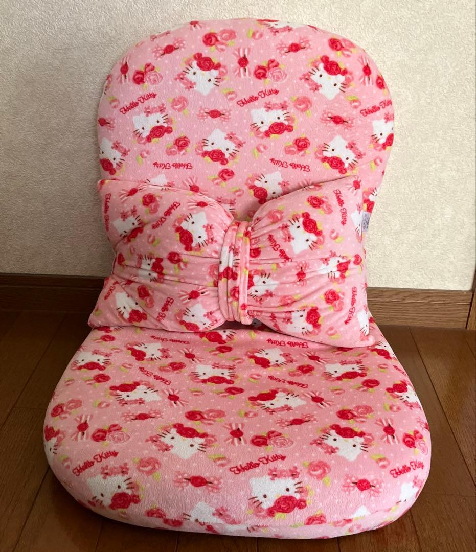ハローキティ フリース座椅子 ピンク - メルカリ