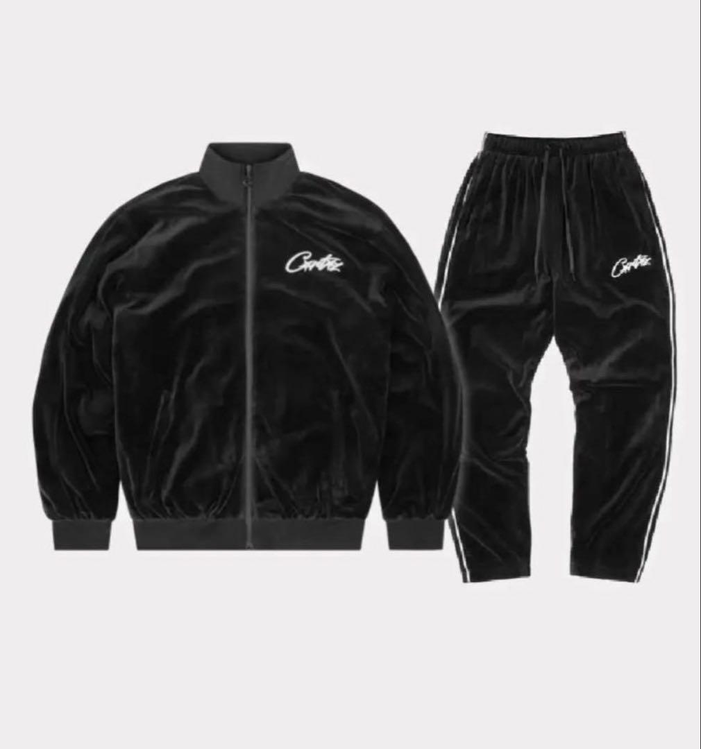 即日発送corteizベロアセット正規品 Corteiz ベロア セットアップ ブラック - メルカリ