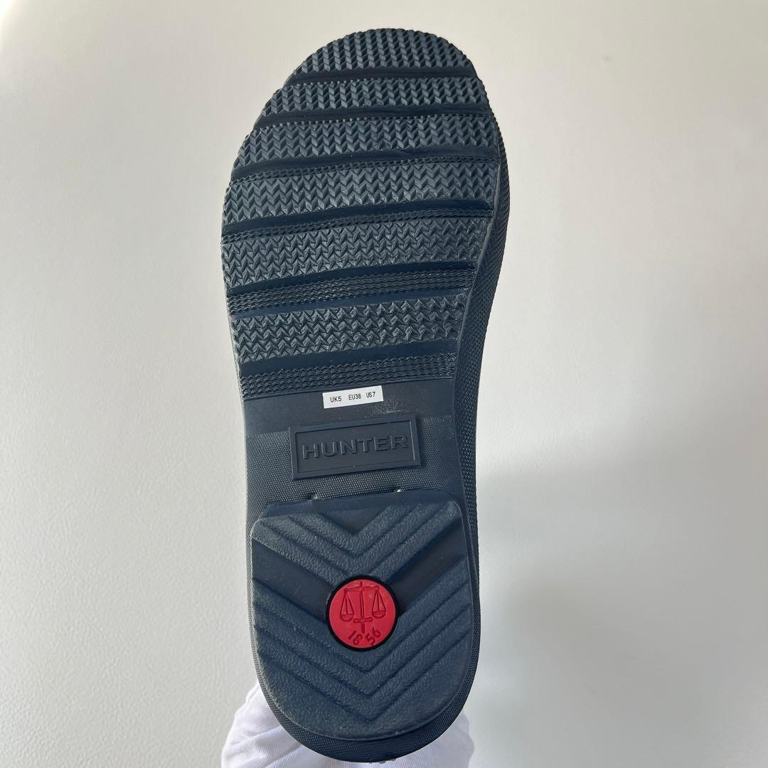 未使用級✨ハンター サイドゴア レインシューズ ネイビー UK5 24