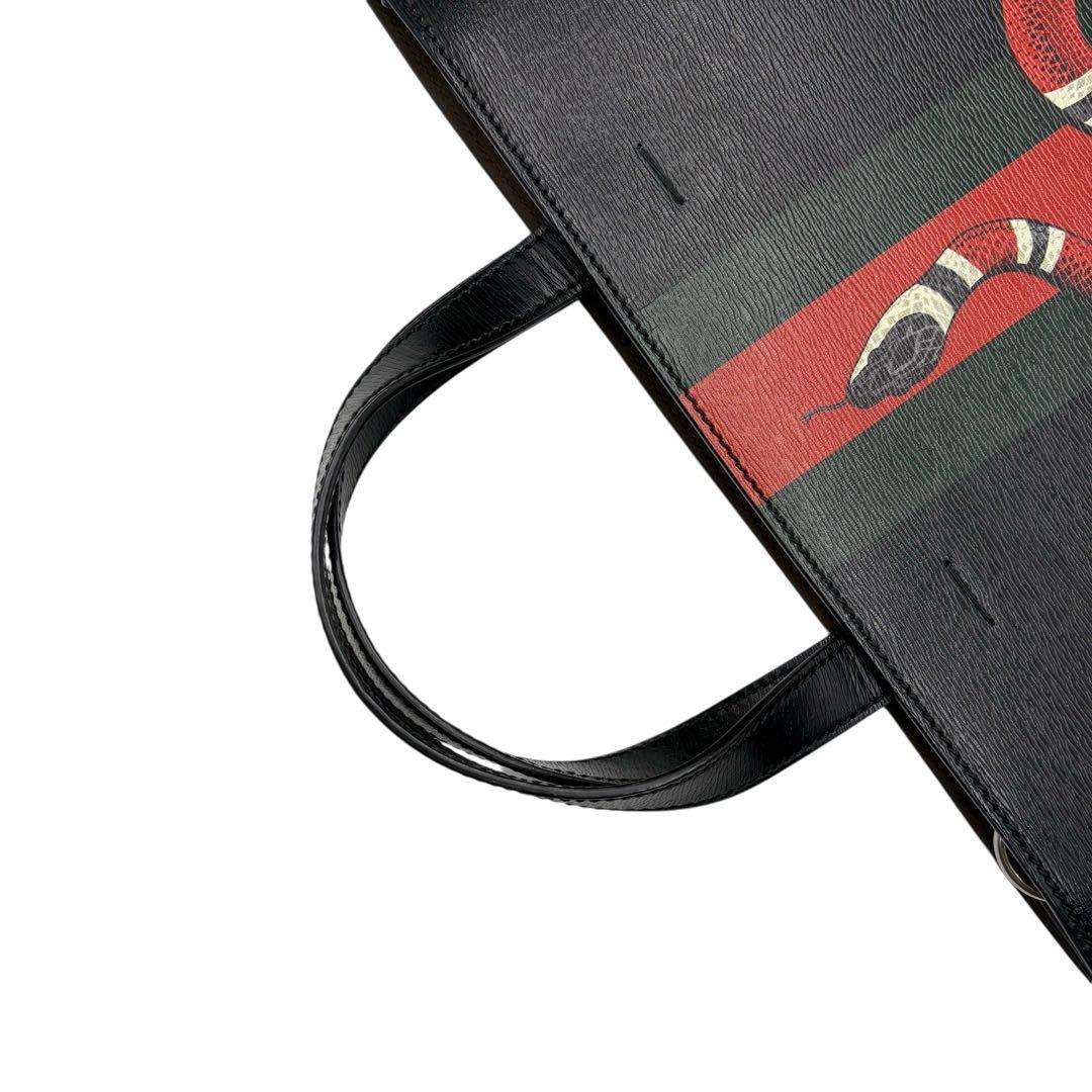 6220 極美品 グッチ キングスネーク シェリーライン 2wayトートバッグ