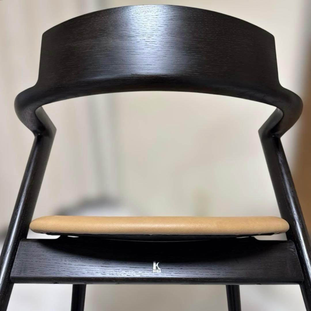 飛騨産業 SEOTO（セオト）飛騨家具 セミアームチェア　張り座 BK