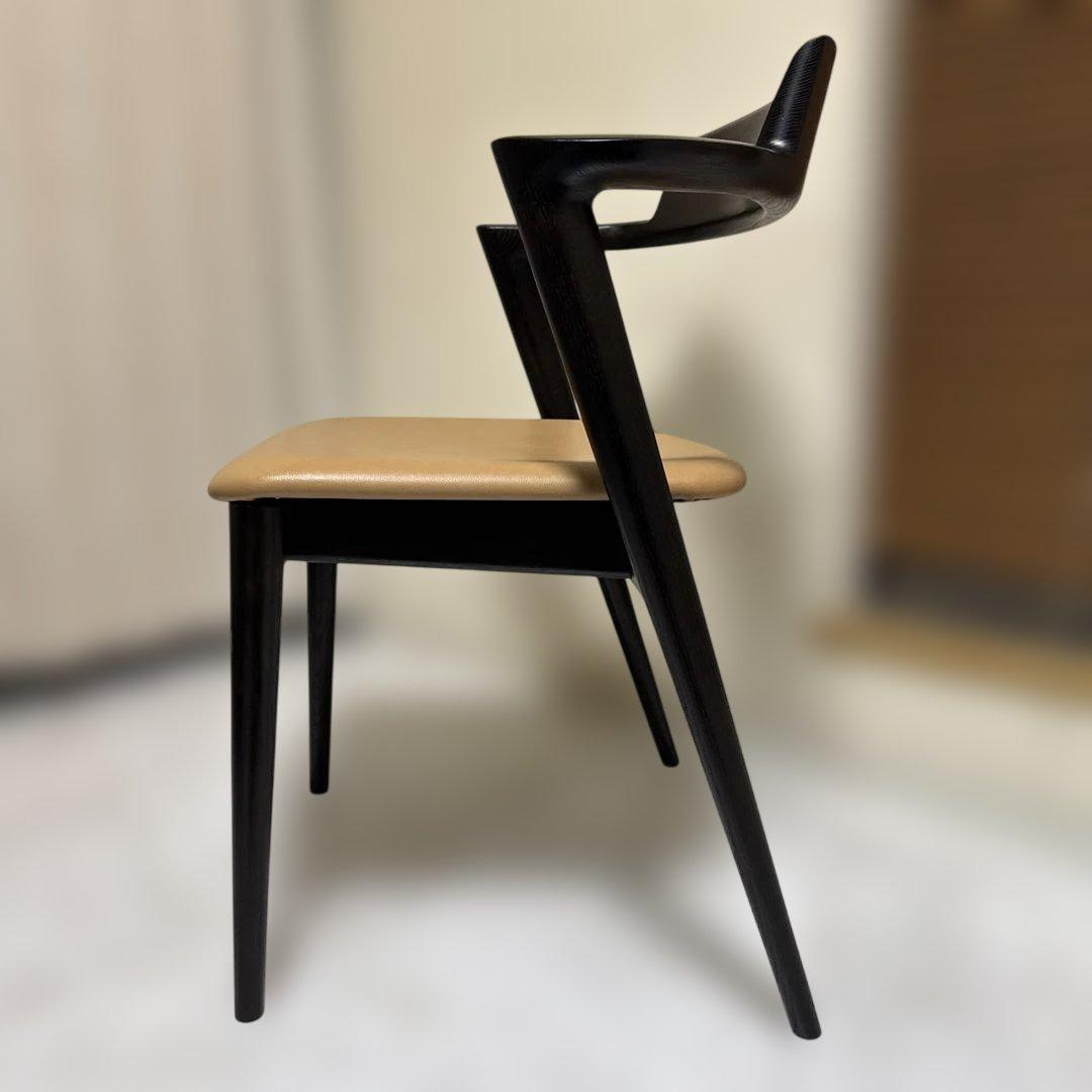 飛騨産業 SEOTO（セオト）飛騨家具 セミアームチェア　張り座 BK