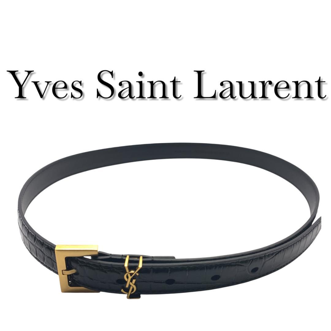 美品★YSL イヴサンローラン　細いベルト79-89cm 楽天市場】SAINT LAURENT サンローラン ベルト YSL BELT 2.0 ナロー