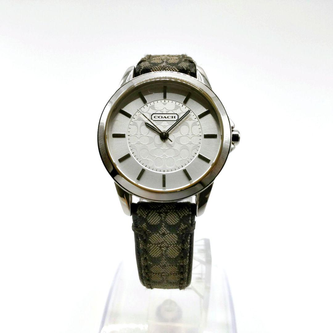 COACH コーチ レディース腕時計 クォーツ シグネチャー シルバー 稼働