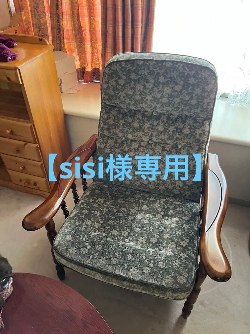 【sisi】 カリモク 花柄1人掛けソファ 高さ80 幅76 カリモク家具（KARIMOKU FURNITURE） カリモク ソファ 1人掛け