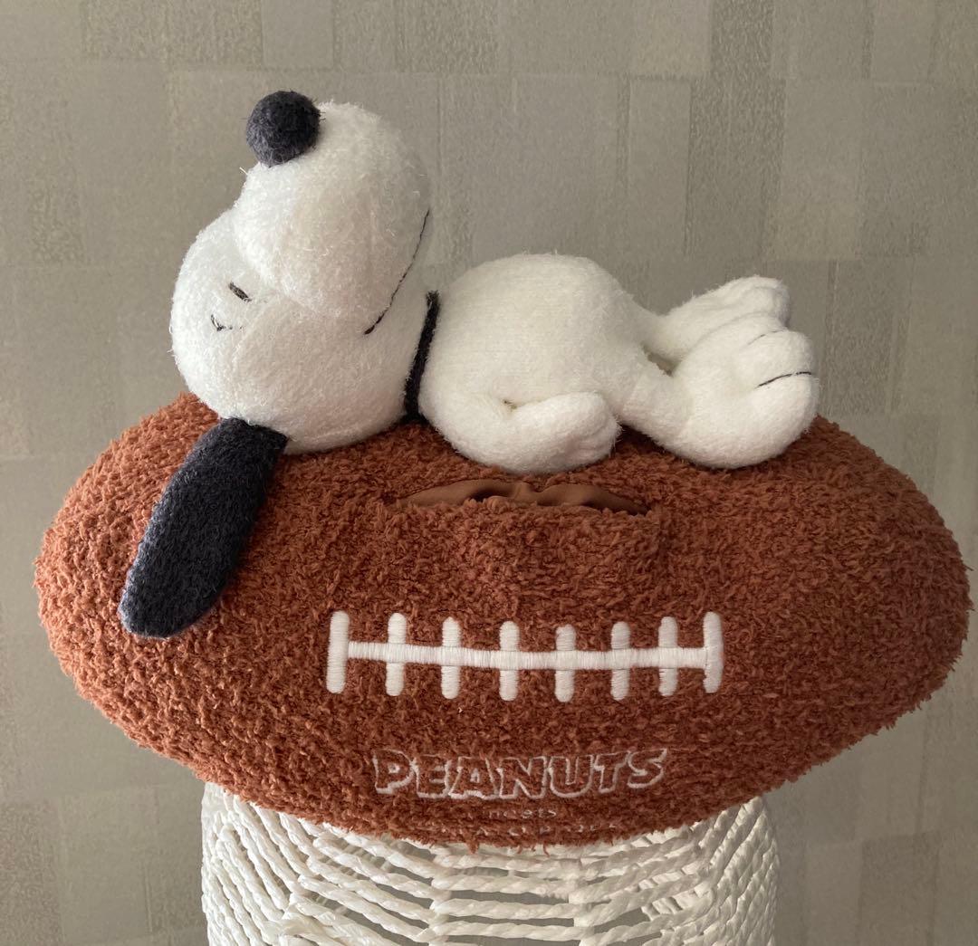 ジェラートピケ PEANUTS スヌーピー ラグビー BOXティッシュケース
