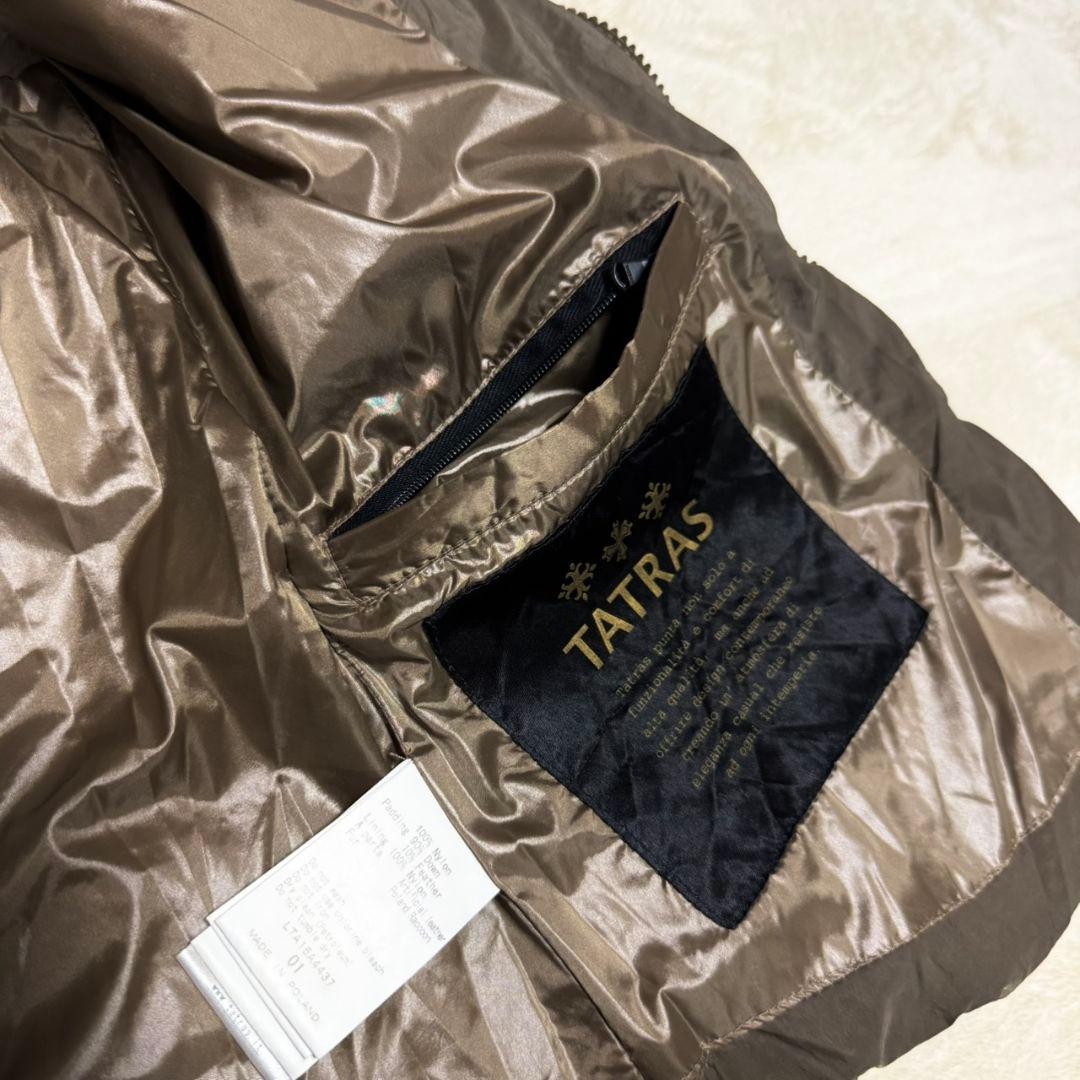 美品 タトラス DESDEMONA ダウンベスト フード ファー キルティング