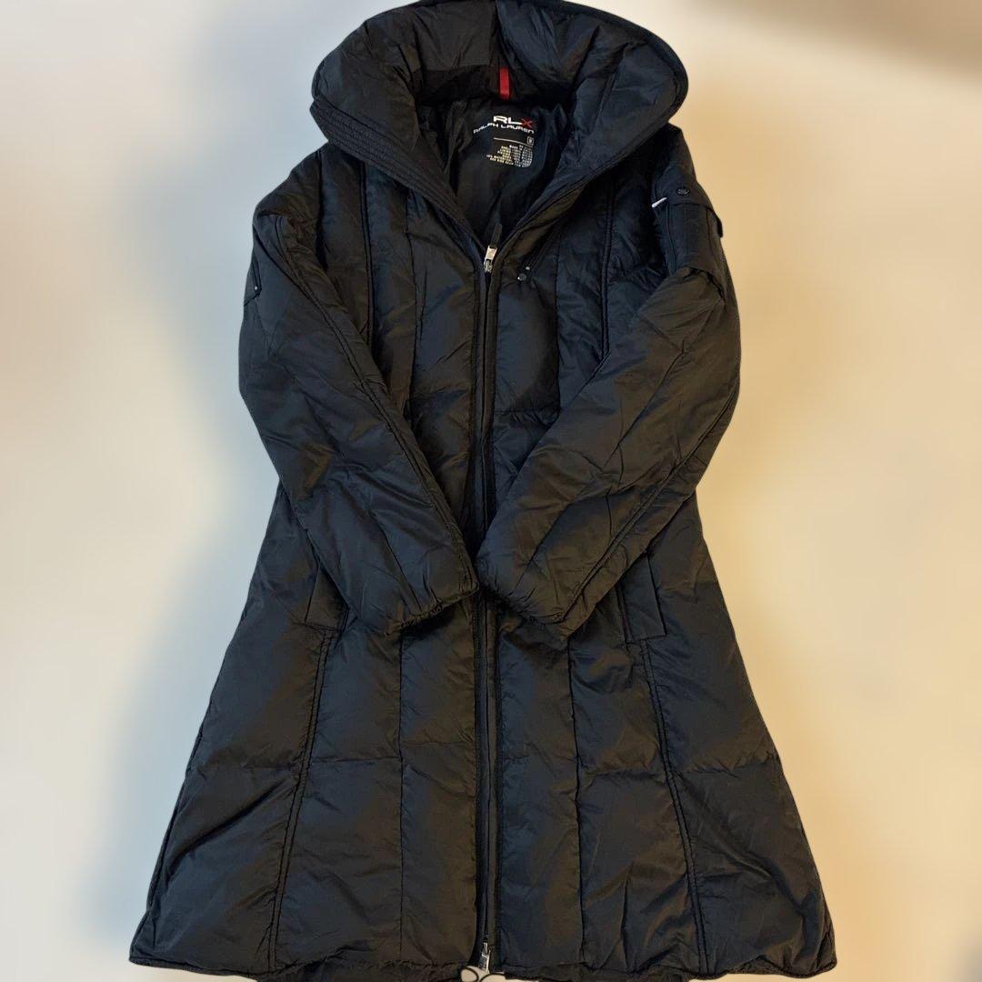 RLX Ralph Lauren フード付きダウンジャケット Lサイズ ブラック RLX Ralph Lauren アールエルエックスラルフローレン フード付 ダウン