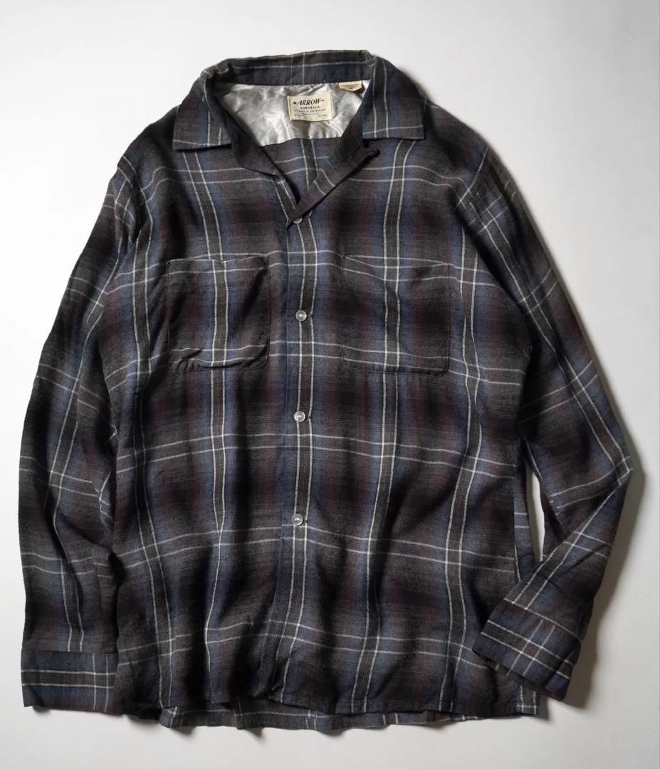 キムタク着 ARROW 60's オンブレ チェックシャツ - メルカリ